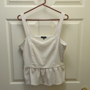 1. State Cream Peplum Blouse